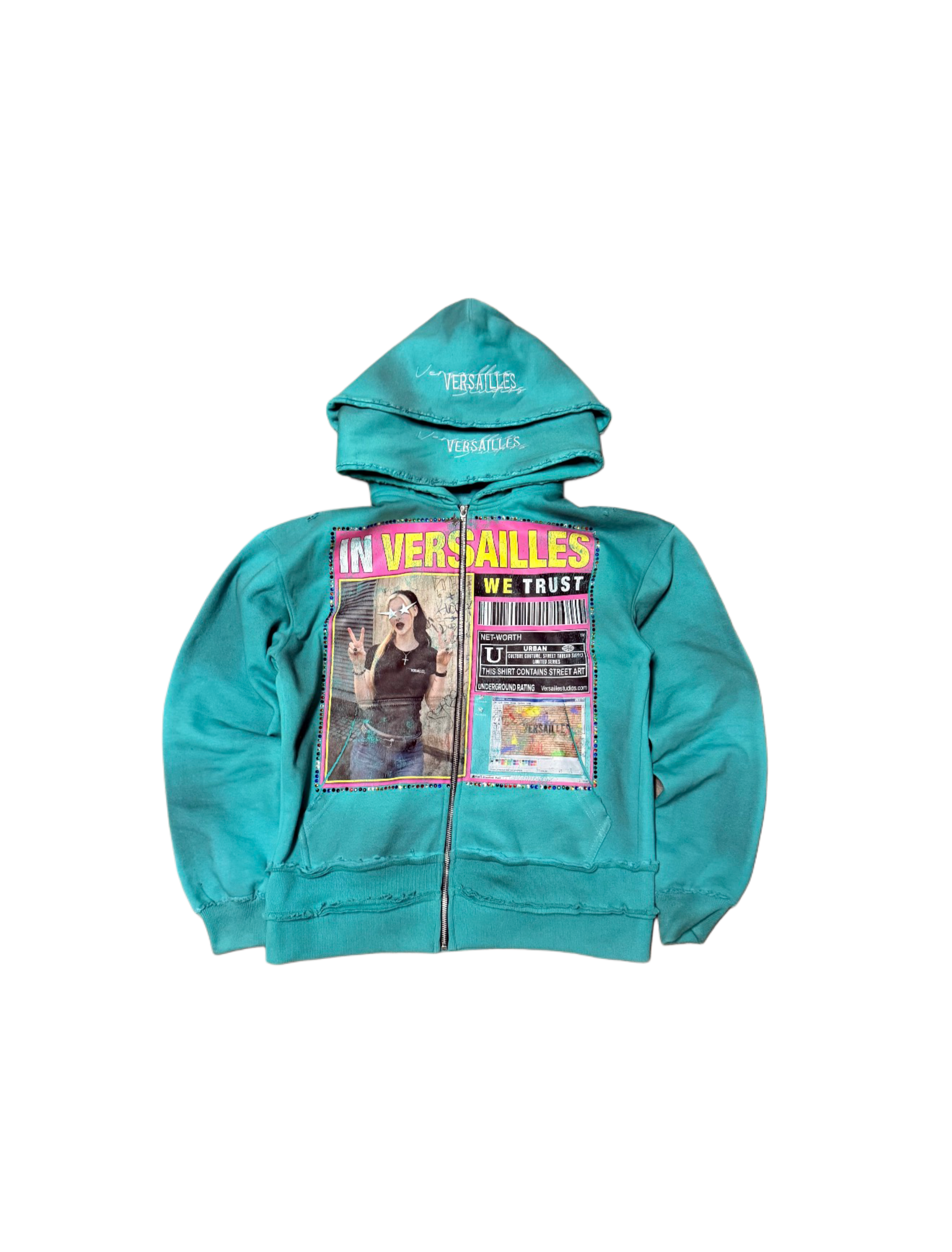 Turquoise “INVWT” Zip Up